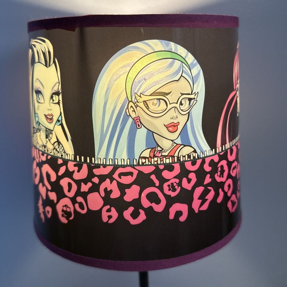 Vintage 2014 Monster High Table Lamp Light with Shade Great Working - Picture 5 of 11